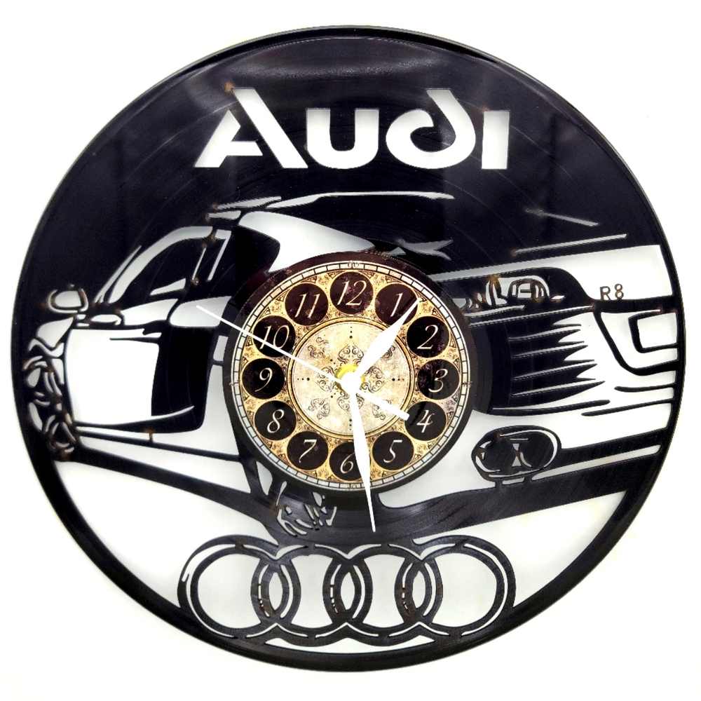 AUDI R8 vinyl record clock